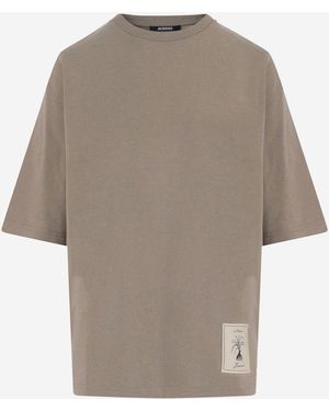Jacquemus Cotton Logo T-Shirt T-Shirts & Jerseys - Grey