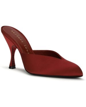 Herbert Levine Sitting Pretty Mules Silk Pumps - Red