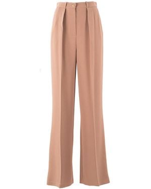 Elisabetta Franchi Trousers Camel - White