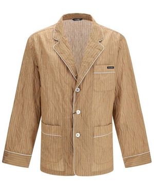 Dolce & Gabbana Beige Linen Top Sleepwear - Natural