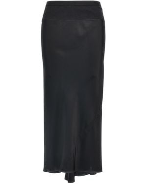 Rick Owens A Line Bias Skirt - Black