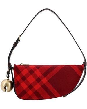 Burberry Mini Shield Sling Bell Charm Leather Shoulder Bag