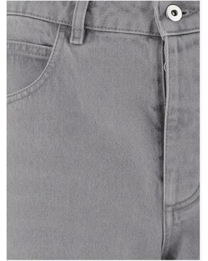 Bottega Veneta Jeans Flared Denim Wash Cotton Trousers - Grey