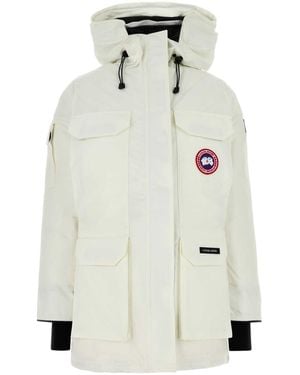 Canada Goose Polyester Blend Down Jacket - White