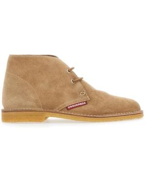 DSquared² Oxford Shoes With Logo Patch On The Side - Brown