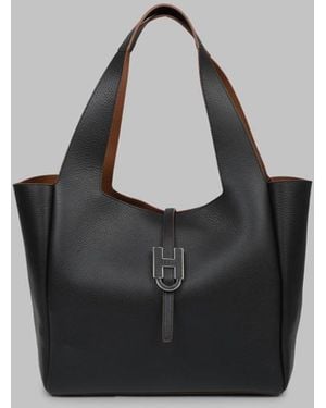 Hogan Shopping Bag Trend Calf Leather - Black