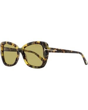 Tom Ford Maeve Butterfly Sunglasses Tf1008 55J 55Mm Ft1008 Plastic (Acetate) - Black