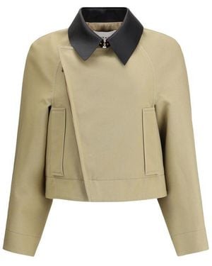 Givenchy Cropped Cotton And Wool Caban - Green