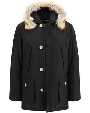 Woolrich Black Polyamide Coat