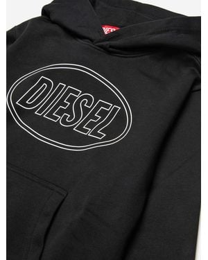 DIESEL Cotton Sweatshirt With Logo Hoods & Sweatshirts - Black