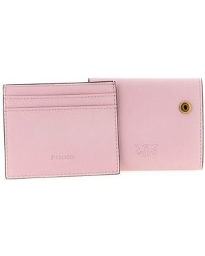 Pinko Wallet Cow Leather Bags - Pink