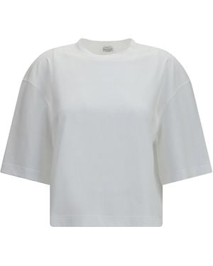 Brunello Cucinelli Oversized Short-Sleeve T-Shirt Cotton T-Shirts - Grey