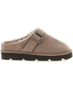 Brunello Cucinelli Monile Sabots - Brown