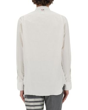 Thom Browne Button Down Shirt Self: Cotton - White