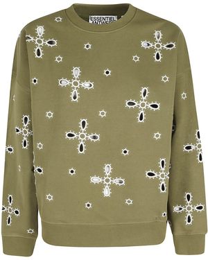 Essentiel Antwerp Jix Embroidered Sweatshirt - Green