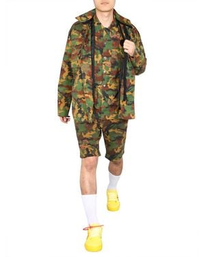 Off-White c/o Virgil Abloh Bold Camouflage Padded Jacket - Green