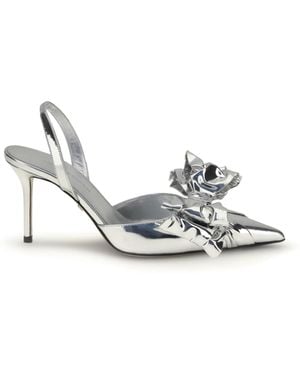 Mach &amp; Mach Cadeau Wrapped Leather Pumps - White