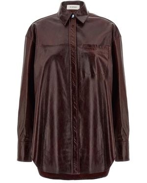 Sportmax Lamb Leather Blouse - Brown