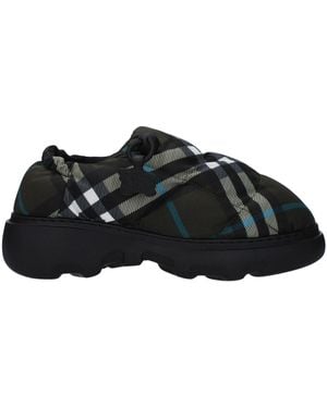 Burberry Fabric Slip-On Loafers - Black