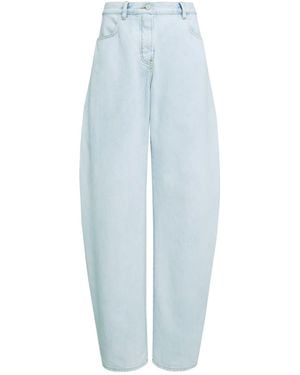 Alaïa Low Round Ice Denim Jeans - Blue
