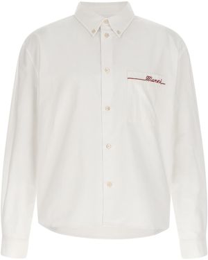 Marni Embroidery Shirt - White