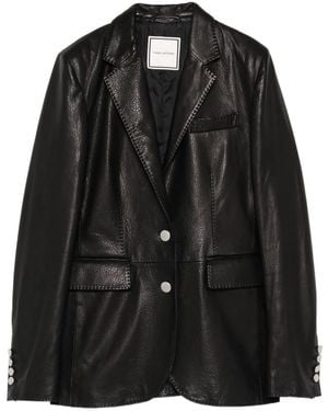 Tagliatore Lamb Leather Jacket - Black