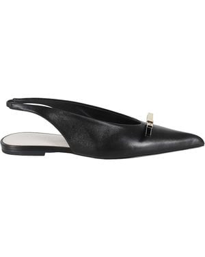 Lanvin Bow Flat Slingback - Black