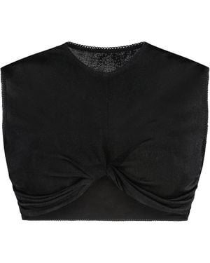 Anna October Technical Fabric Crop Top - Black