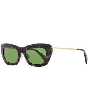 Lanvin Babe Sunglasses Lnv608s Dark Havana/gold 51mm - Green