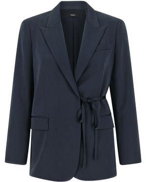 Theory City Twill Blazer - Blue