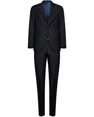 D 40 Single-Breasted Wool Suit From D4.0 - Blue