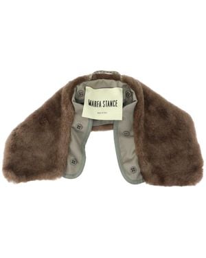 MARFA STANCE Shearling Collar - Brown