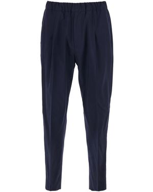 Low Brand Lana Trousers With Side Pockets And Zip Closure - Blue
