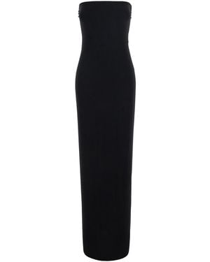 Norma Kamali Long Square-Neck Dress Polyester - Black
