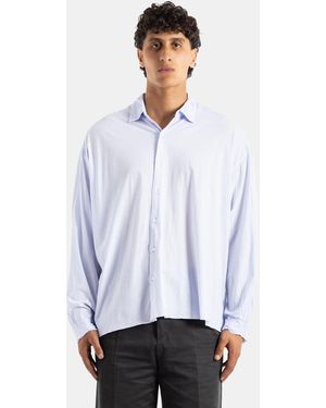 KANEMASA PHIL Oversized Washed Cotton Jersey Shirt Pastel - White