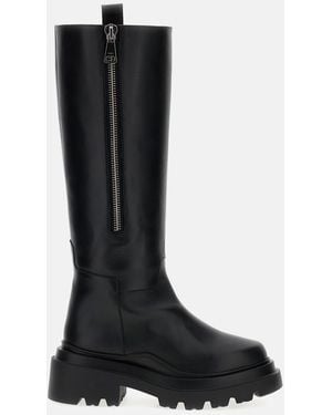 Plan C Boots Calf Leather Metal - Black
