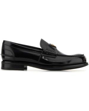 Prada Leather Loafers - Black