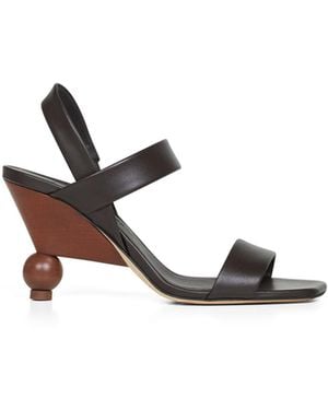 Weekend by Maxmara Leather Sandals Wkaaffetto Dark - White