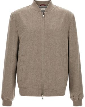Brunello Cucinelli Cashmere Bomber Clothing - Gray