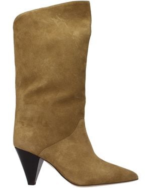 Isabel Marant Leather High Heel Boots - Brown
