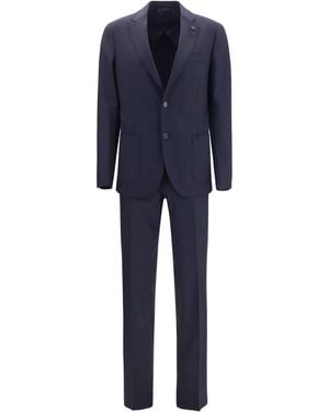 Lardini Wool-Blend Tailored Suit Suits - Blue