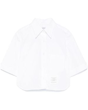 Thom Browne Cotton Cropped Shirt - White