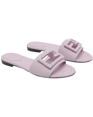 Fendi Sandals Calf Leather/Leather Sole - Purple