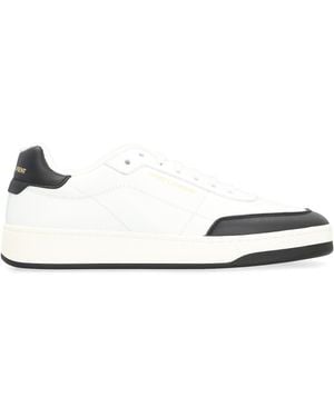 Saint Laurent Sl/61 Leather Low-Top Sneakers - White