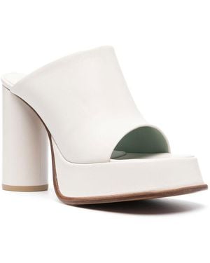 Ambush Leather Heels - White