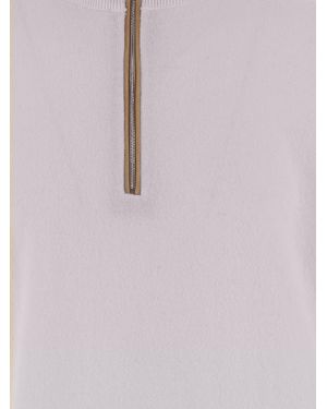 Kiton Cashmere Jumper With High Neck - Pink