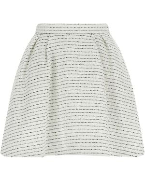 Alessandra Rich Wheel Skirt — Ivory - White