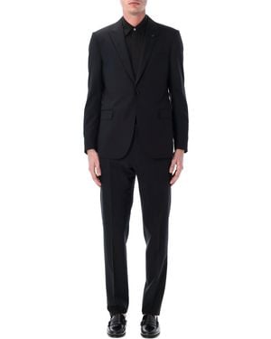 Lardini Soirée Stretch Wool Suit - Black