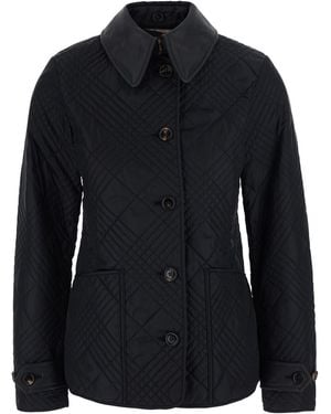 Burberry Jacket Fernleigh Polyamide Coat - Black