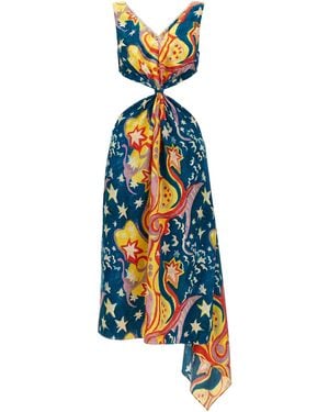 Marni 'No Vacancy Inn' Capsule High Summer Long Dress - Blue